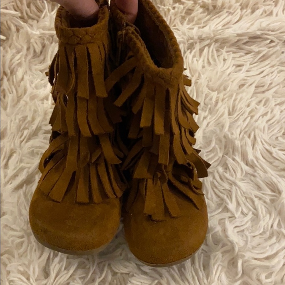 Toddler girls fringe boot
